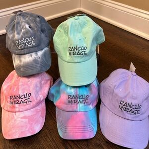Tie-Dye Hat Collection, Lot of 5, Soft, Colorful, Rancho Mirage, CA